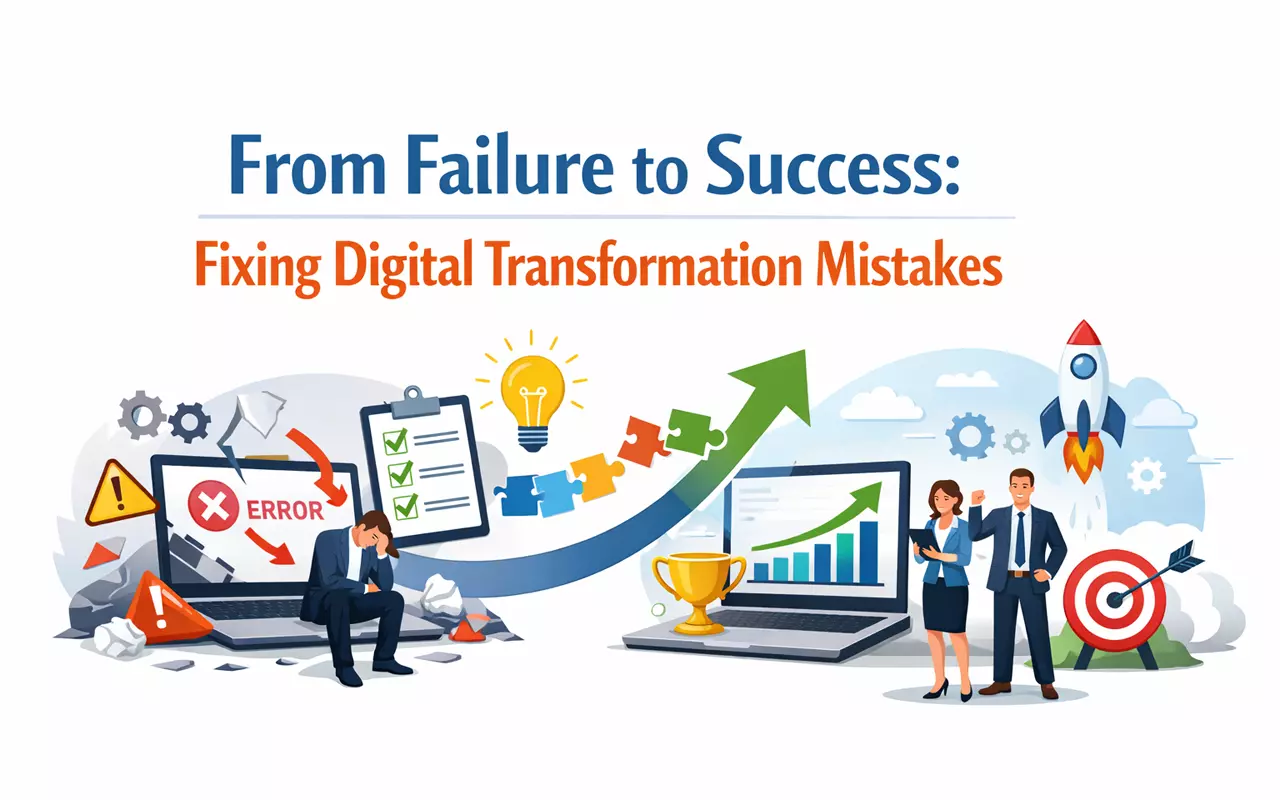From failure to success: fixing digital transformation mistakes with growth and solutions