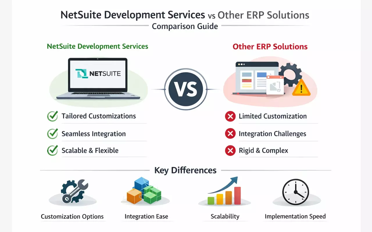 NetSuite development vs other ERP tools with key differences and features